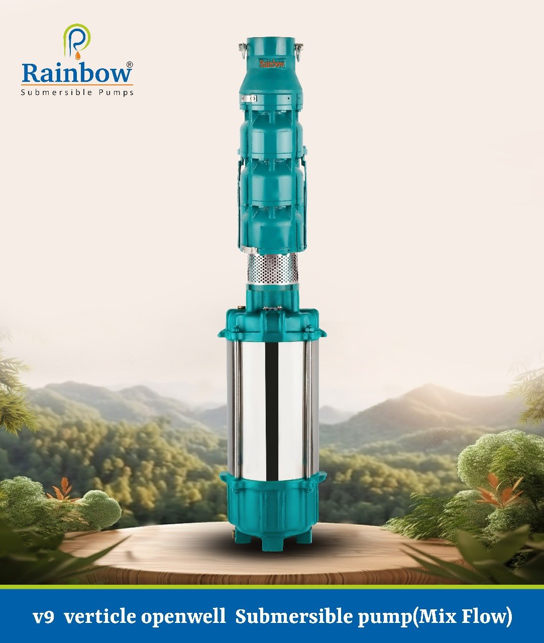 V-9 S.S. Vertical Mix Flow Submersible Pumpset